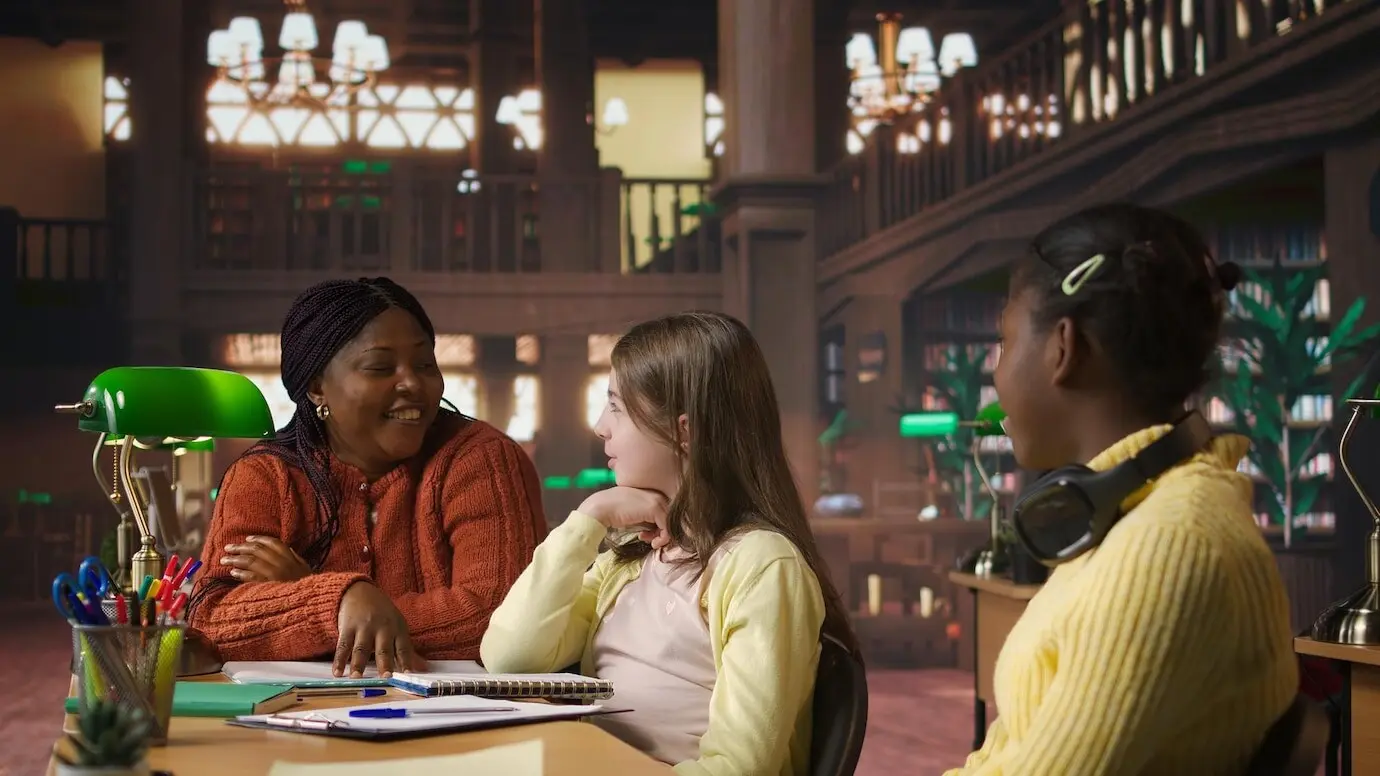 Grundschulkinder arbeiten mit einem Professor und üben Mathematik.